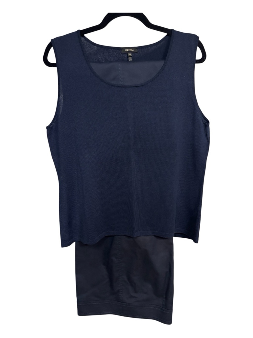 NWOT Escada 2pc Mainline High End Navy Sleeveless Shell Top/Pants Set